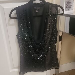 Victoria's Secret Black Sparkle Blouse. XS.